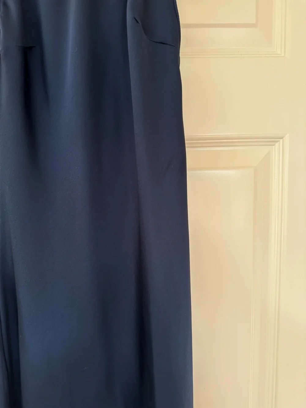 Zara Navy Halter SilkMaxi Dress - Picture 2 of 6
